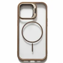 Capa Metal Stand para iPhone 16 Pro - Brown