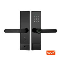 Fechadura Digital S808 Wifi Tuya/USB/Cartao/Chave Preto