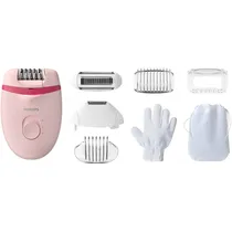 Depiladora Philips Satinelle Essential BRE285/00 - Rosa 8 Peças