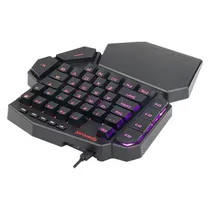 Teclado Gamer Redragon Diti One Hand K585RGB Switch Brown - Preto