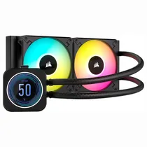 Water Cooler para Processador Corsair Icue H100I Elite LCD XT RGB 240MM CW-9060074-WW - Preto