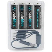 Pilha Recarregável Paleblue AA 1700 Mah USB-C - 4 Unidades