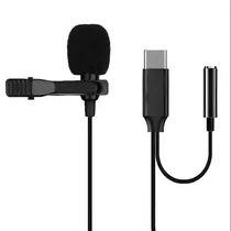 Microfono Lapela Sate p/Cel A-FONE35C USB-C /3.5M  Microfono L...