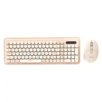 Kit Teclado e Mouse FTX FTXGK02 Sem Fio Espanhol - Dourado