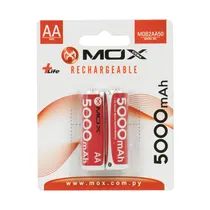 Pilha Mox MOB2AA50 - AA - 5000MAH - 2 Unidades - Recarregável