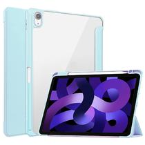 Capa para Tablet / iPad 10.9 4LIFE com Compartimento para Pencil - Transparente/Azul Claro