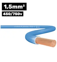 Cabo Flexsil 450/750V 1*1.5MM 100M Azul