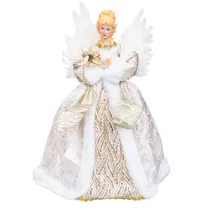Figura Anjo Natal Branco/Dourado 40CM
