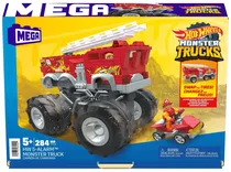 Mattel Vehiculos Mega Hot Wheels 5 Alarm Monster Truck Atv - 284 Piezas Plastico 5+ Años Multicolor