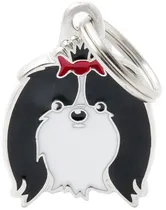 Medalha de Identificação Myfamily Friends Cão Shih Tzu MF16 - Black/White