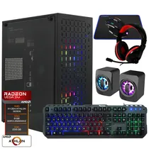 PC Montado AMD Athlon 3000G de 3.5GHZ 8GB de Ram / 256GB SSD + Mouse / Teclado / Mouse Pad / Fone - Preto