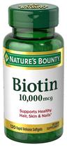 Natures Bounty Biotin 10000MCG 120 Capsulas