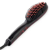 Escova Elétrica Alisadora de Cabelo Elétrica BAK BK-63 100-240V / 50~60HZ - Preta