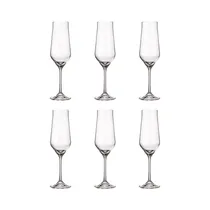 Set de Copas para Champán Bohemia Lida 220ML 6 Piezas