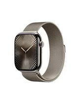 Relogio Apple Watch S10 46MM s/M Nat Ti Milanese Loop Cel MC7Q4LW/A