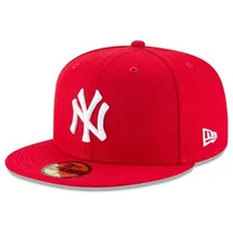 Bone New Era MLB 59FIFTY Nova York Yankee Vermelho