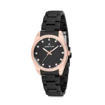 Relógio Analógico Feminino Daniel Klein Premium DK12180-4 - Preto e Rosa Ouro