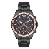 Relogio Analogico Masculino Daniel Klein DK.1.12734-4 Exclusive Gents / Pulseira de Aco Inoxidavel - Preto/Rose Gold