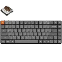 Teclado Gamer Mecânico Keychron K3 Max RGB Sem Fio Switch Brown Low - Cinza (Inglês)