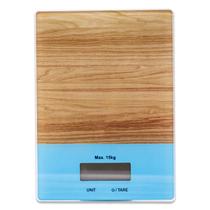 Mini Balanca Digital Portatil Sunlight Kitchen Scale S733 15KG / 1G / A Pilha (Pilha Incluida) - Marrom/Azul