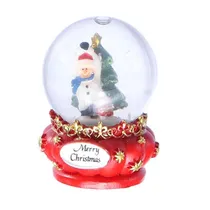 Bola Natalina Vermelha Boneco de Neve