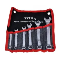 Kit de Chaves Combinadas Titan 169606 6,8,10,12,14,17 MM 6PÇS