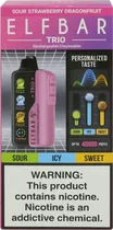 Vape Descartável Elf Bar Trio Sour Strawberry Dragonfruit 40000 Puffs