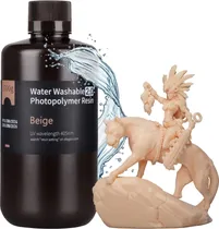 Resina Photopolymer para Impressora 3D Elegoo Water Washable 2.0 1KG - Beige