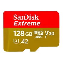 Memória Micro SD Sandisk Extreme 128GB / 190MBS - (SDSQXAA-128G-GN6MA)  Memória Mic...