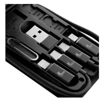 Cabo USB-C c/Estojo Xtech XTC-570 USB-A/M-USB/Ligh