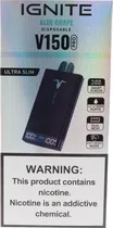 Vape Descartável Ignite V150 Pro Aloe Grape 15000 Puffs