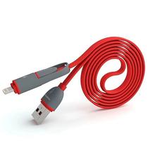 Cabo Micro-USB Pineng PN-301 2 Em 1 Iph Red