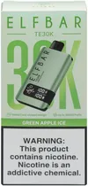 Vape Descartável Elf Bar TE30K Green Apple Ice 30000 Puffs