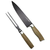 Jogo de Faca e Garfo Wayu para Churrasco 33CM