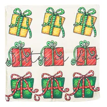 Capa de Travesseiro Natalina 43X43CM com Design de Adornos de Natal
