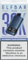 Vape Descartável Elf Bar TE30K Blueberry Sour Raspberry 30000 Puffs