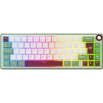 Teclado Mecânico Royal Kludge R65 65% RGB USB-C Switch Brown - Sand Green (Português)