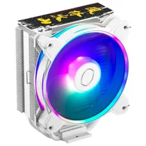 Cooler Cpu Air Cooler Master Hyper 212 SF6 Ryu Edi. Street Fighter RR-S4WW-20PA-RY, RGB, Branco, 120MM, Intel 115X/1200/170, AMD AM4/AM5
