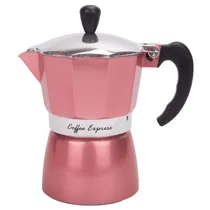 Cafeteira Italiana de Alumínio 3 Xícaras 150ML Rosa