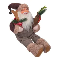 Gnomo de Natal 70CM - Traje Rústico Marrom