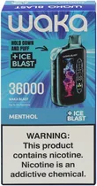 Vape Descartável Waka Blast Menthol + Ice Blast 36000 Puffs