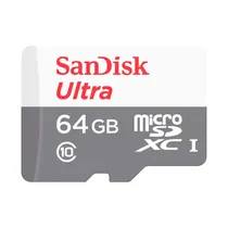 Cartão de Memória Micro SD Sandisk Ultra 64GB 100MBS - SDSQUNR-064G-GN3MA