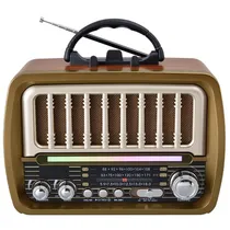 Rádio Portátil Megastar RX75BTD SD/USB/Bluetooth - Marrom/Dourado