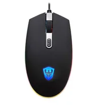 Mouse USB Gamer Sate A-87 RGB 4 Botones Negro