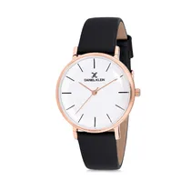 Relógio Analógico Feminino Daniel Klein Premium DK12191-5 - Preto e Rosa Ouro