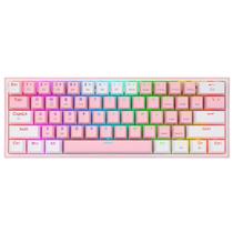 Teclado Redragon K616 Fizz Pro Pink/Branco RGB Sem Fio