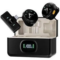 Microfone Sem Fio para Smartphone Audisat X Vlog com USB-C - Preto