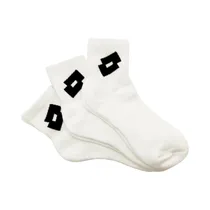 Medias Lotto H0421 Quarter White Black Unisex 3 Pares