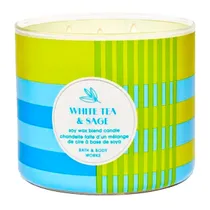 Vela Aromática Bath & Body Works White Tea & Sage 411G