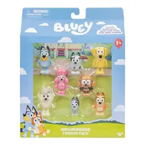 Moose Toys Figuras Bluey Pack X 10 Personajes Amigos Del Vecindario Plastico 3 Años+ Multicolor